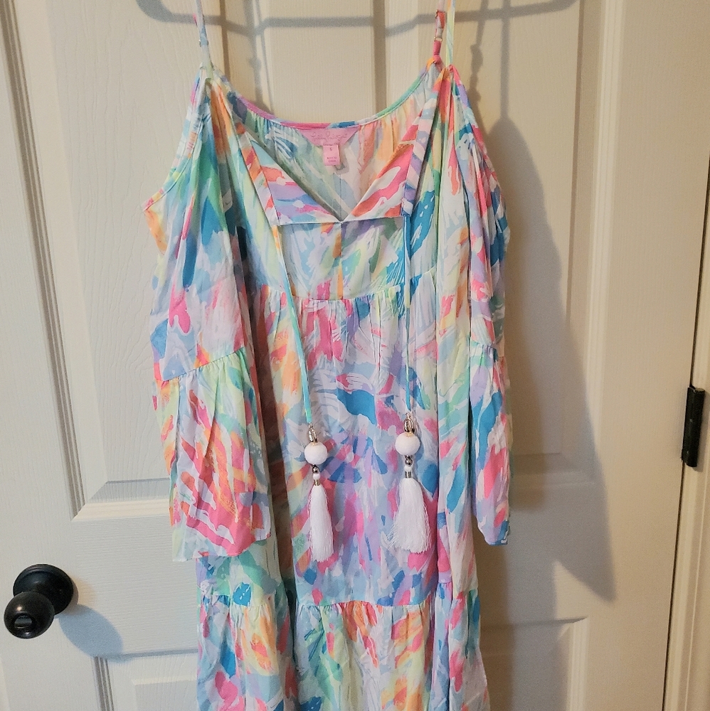 Lily Pulitzer Alanna Dress Sparkling Sands Small